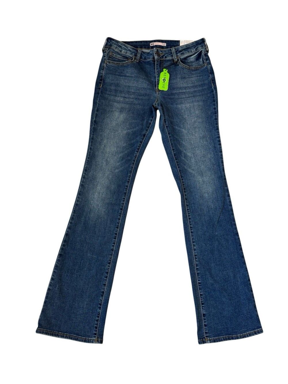 Juniors' SO Low-Rise Bootcut Jeans Dark Wash Blue Size 13L 31W Women’s  New